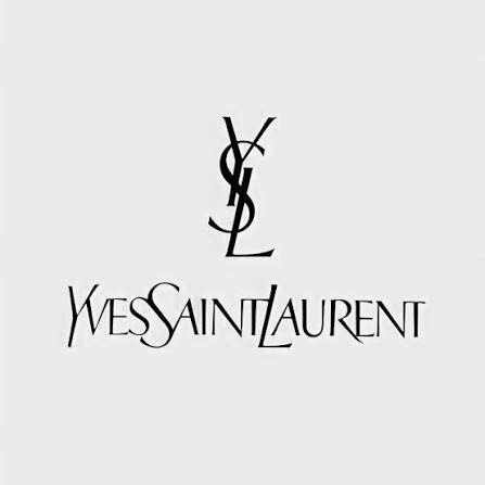 عکس لوگوی برند ایو سن لورن Yves Saint Laurent با رنگ متن مشکی و بلک گراند روشن 
